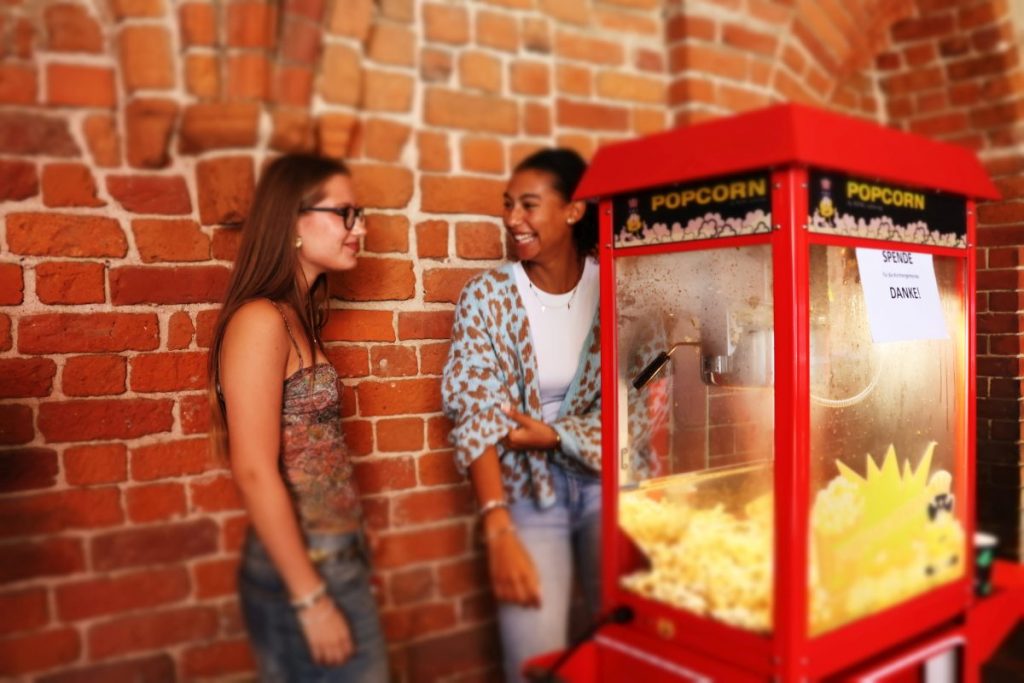 Havelberg Domweihfest 2025: Popcorn selbst gemacht.